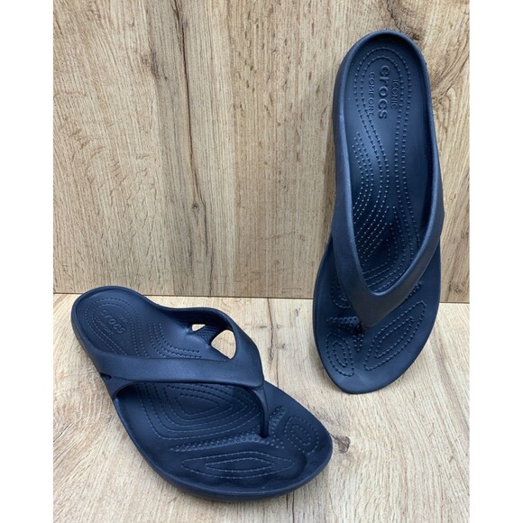 CROCS Shoes - Crocs Women's Kadee II Flip Flop Sandal Thong Toe Black Size 10